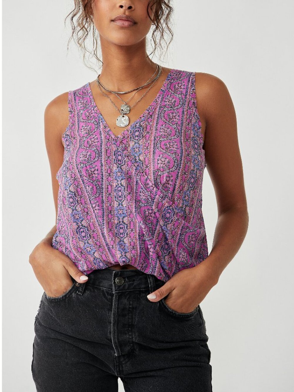 FREE PEOPLE Printed Your Twisted Tee / Summer Bloom Combo